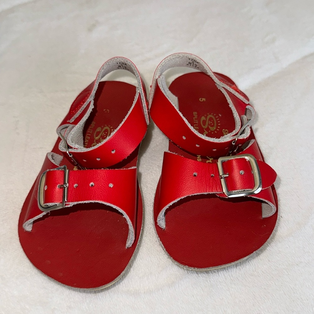 Red Salt Water sandals size 5